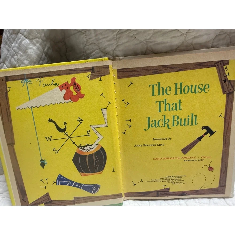 Vintage Rand McNally Children Books Bundle House Jack Built 3 Little Kittens 50s